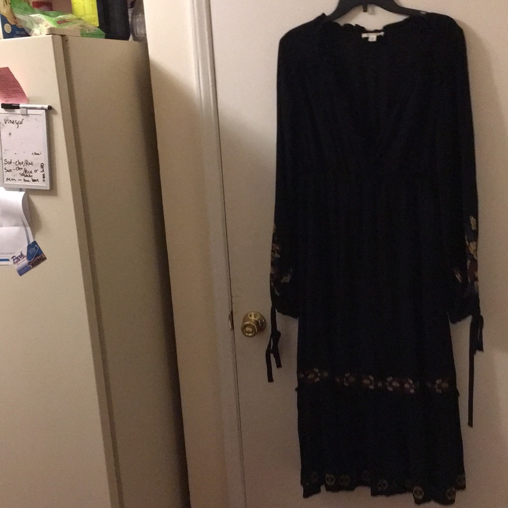 Black boho dress
